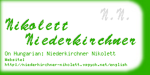 nikolett niederkirchner business card